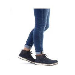 Rieker Boots-Men'S Laced Boots Pacific Blue