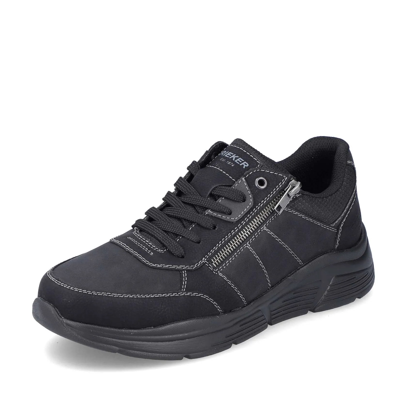 Rieker Low Shoes & Slippers-Men'S Lace-Up Shoes Asphalt Black