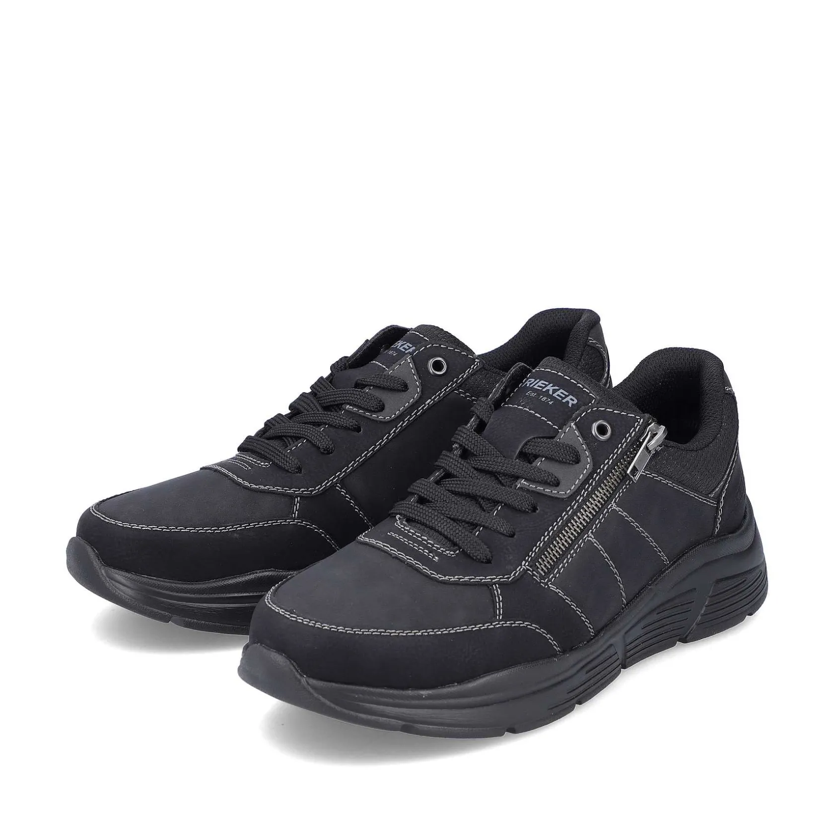 Rieker Low Shoes & Slippers-Men'S Lace-Up Shoes Asphalt Black