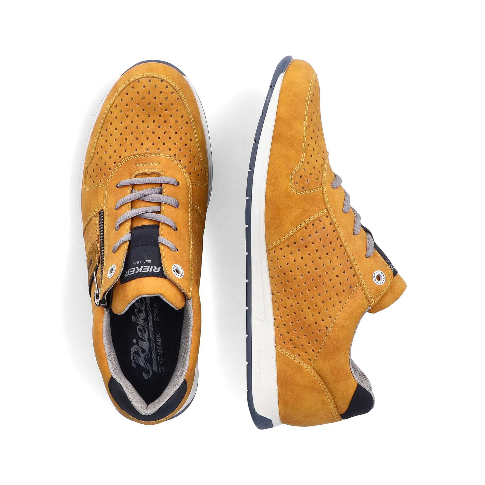 Rieker Low Shoes & Slippers-Men'S Lace-Up Shoes Sunflower Yellow-Navy Blue