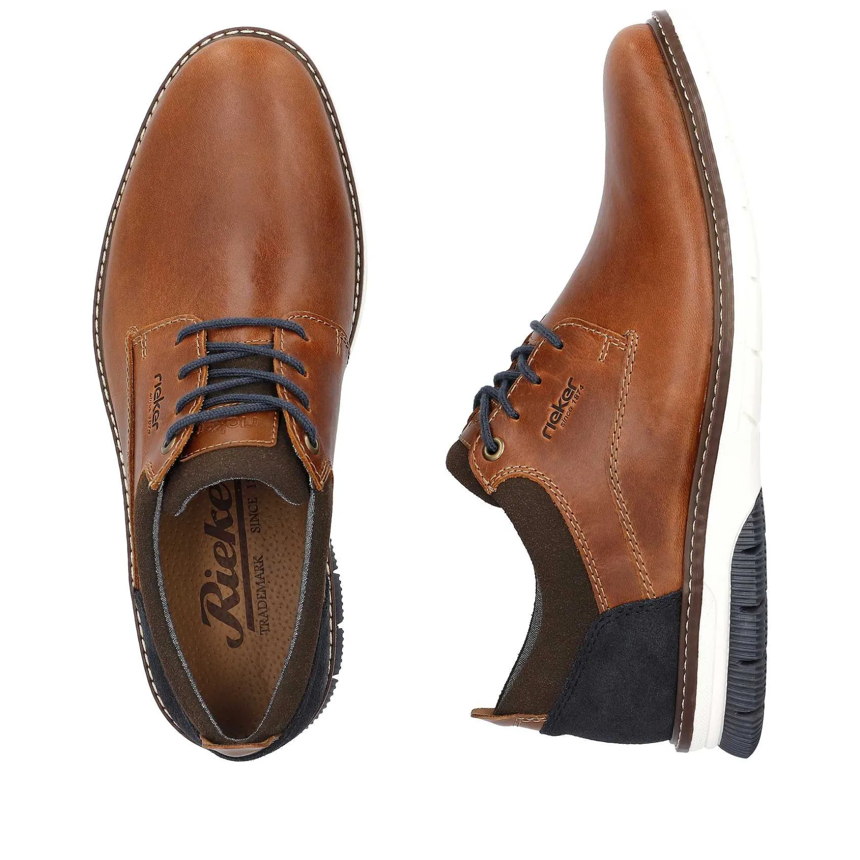 Rieker Business Shoes-Men'S Lace-Up Shoes Wood Brown