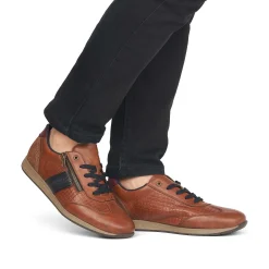 Rieker Low Shoes & Slippers-Men'S Lace-Up Shoes Fox Brown-Black