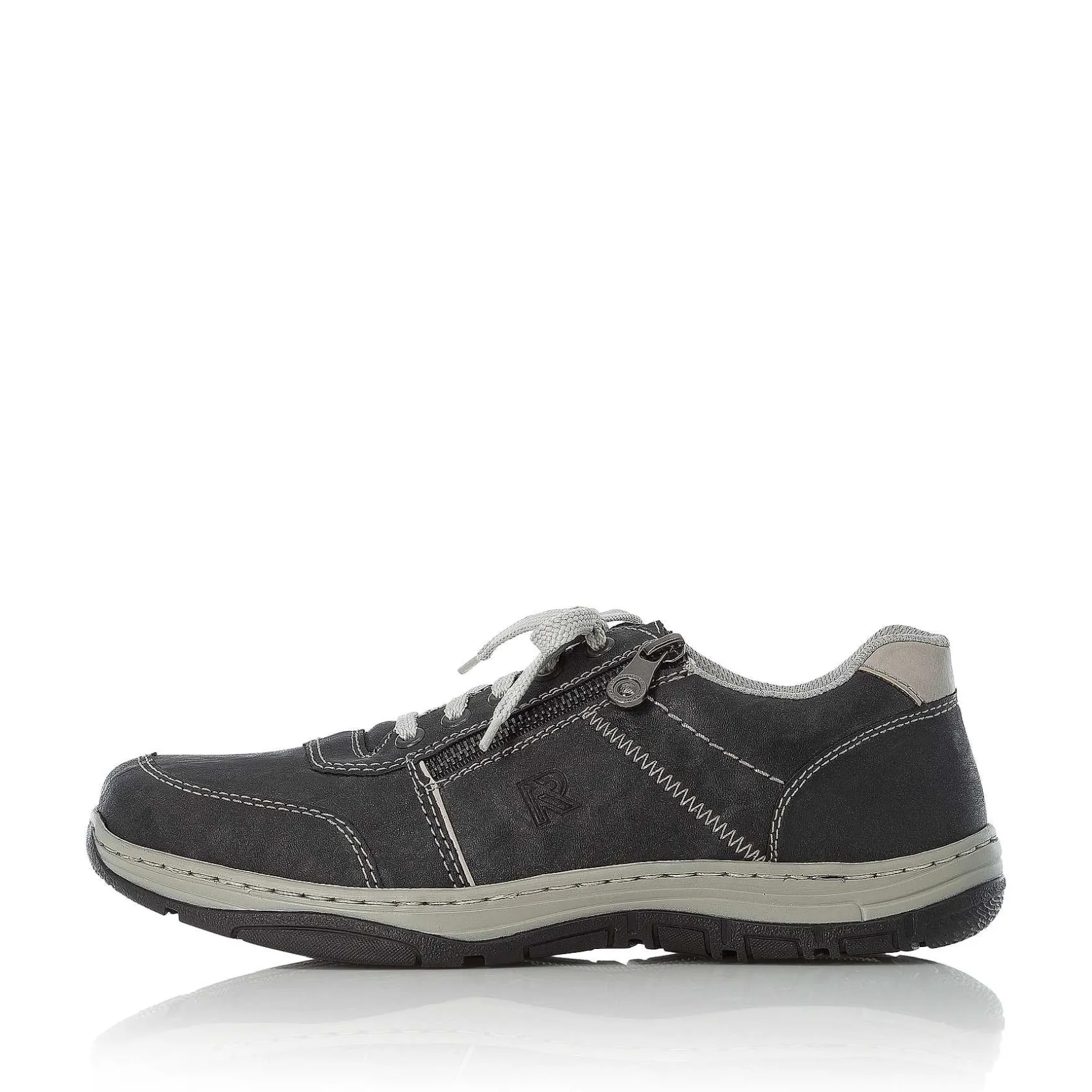 Rieker Low Shoes & Slippers-Men'S Lace-Up Shoes Steel Gray-White