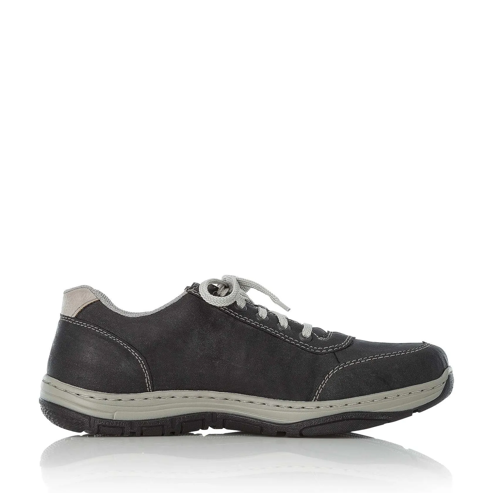 Rieker Low Shoes & Slippers-Men'S Lace-Up Shoes Steel Gray-White