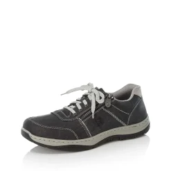 Rieker Low Shoes & Slippers-Men'S Lace-Up Shoes Steel Gray-White