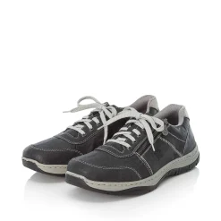 Rieker Low Shoes & Slippers-Men'S Lace-Up Shoes Steel Gray-White