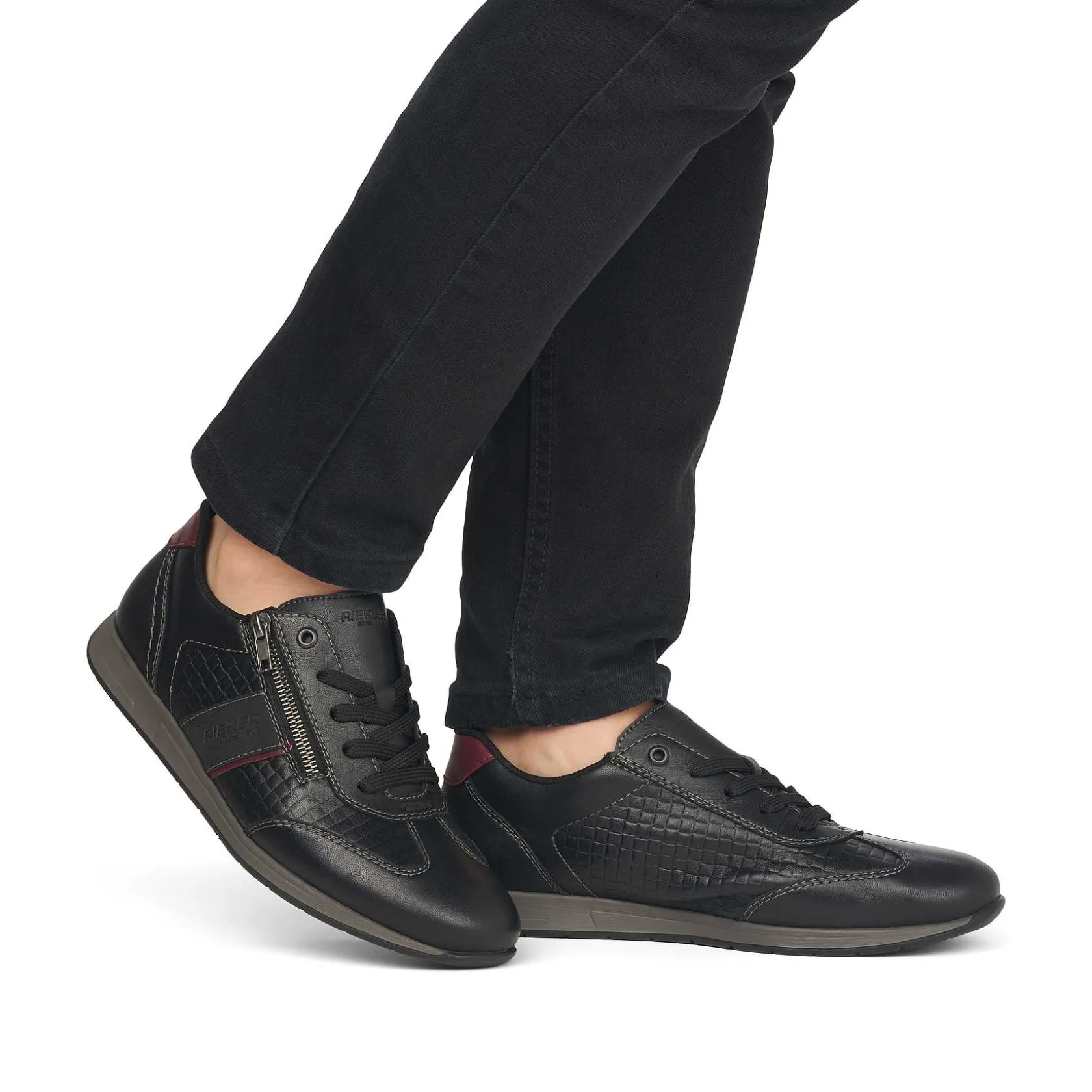 Rieker Low Shoes & Slippers-Men'S Lace-Up Shoes Asphalt Black