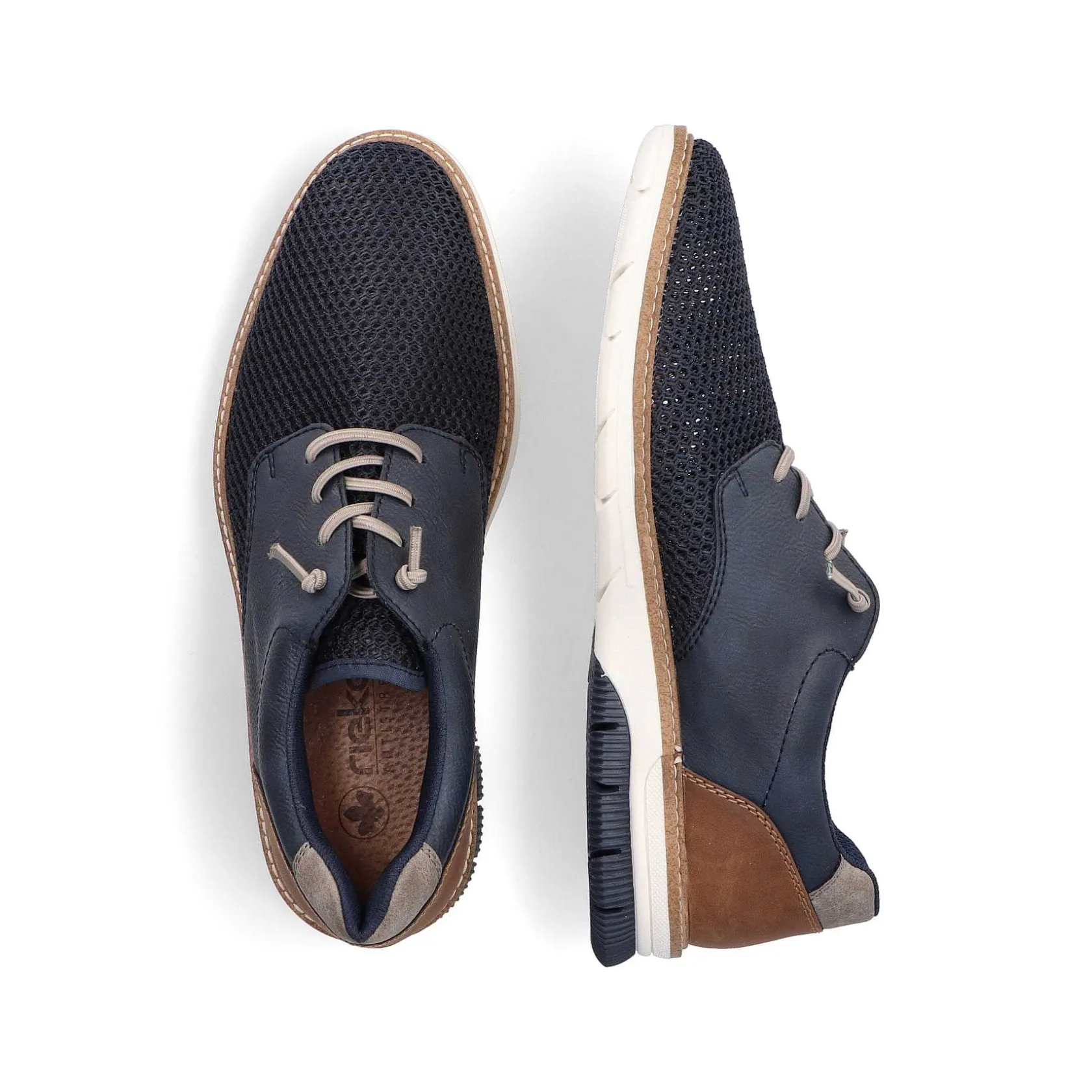 Rieker Low Shoes & Slippers-Men'S Lace-Up Shoes, Slate Blue