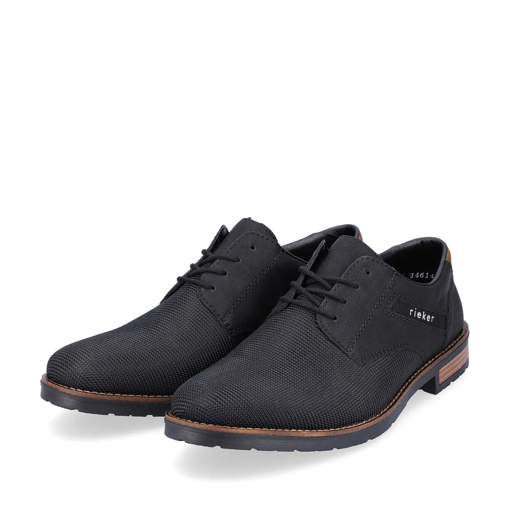 Rieker Low Shoes & Slippers-Men'S Lace-Up Shoes Graphite Black
