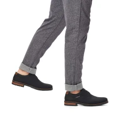 Rieker Low Shoes & Slippers-Men'S Lace-Up Shoes Graphite Black