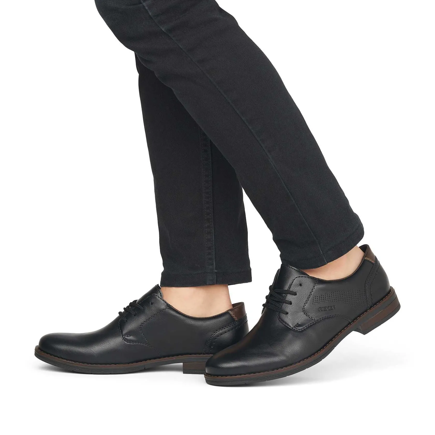 Rieker Business Shoes-Men'S Lace-Up Shoes Midnight Black
