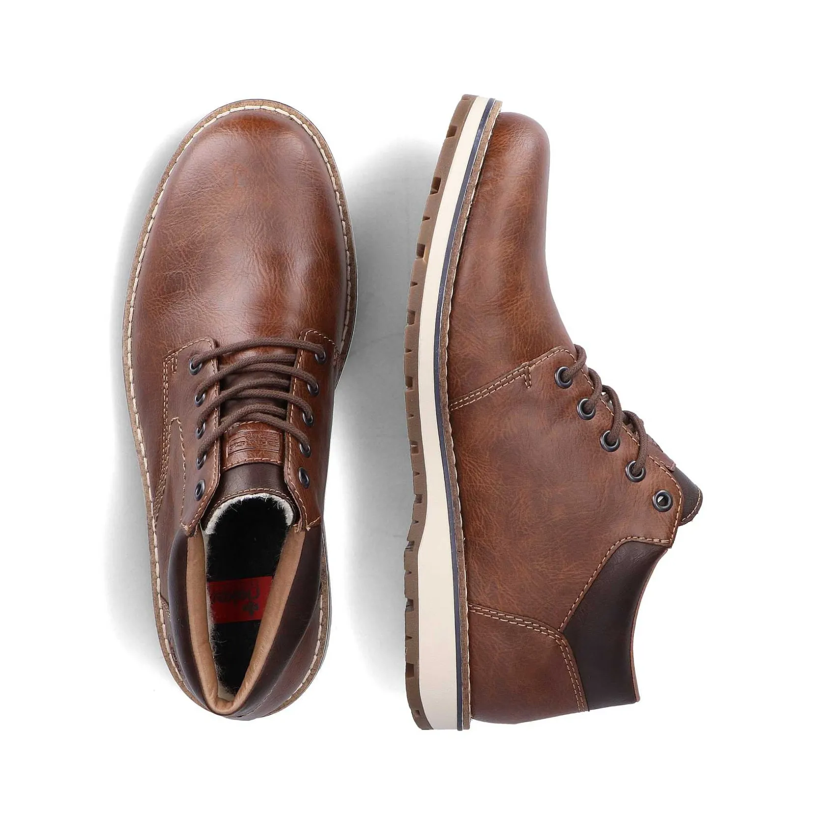 Rieker Low Shoes & Slippers-Men'S Lace-Up Shoes Caramel Brown