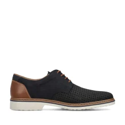 Rieker Business Shoes-Men'S Lace-Up Shoes Steel Blue