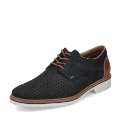 Rieker Business Shoes-Men'S Lace-Up Shoes Steel Blue