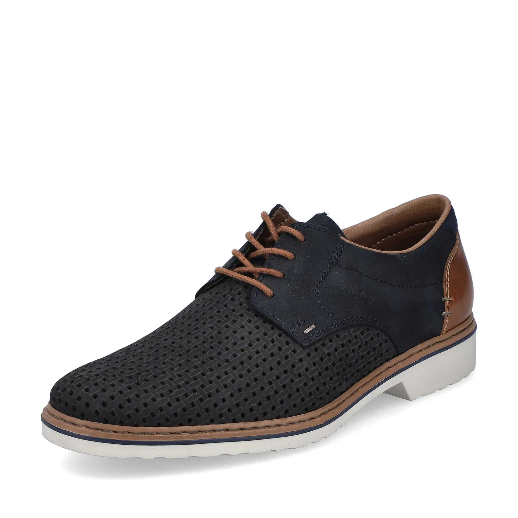 Rieker Business Shoes-Men'S Lace-Up Shoes Steel Blue
