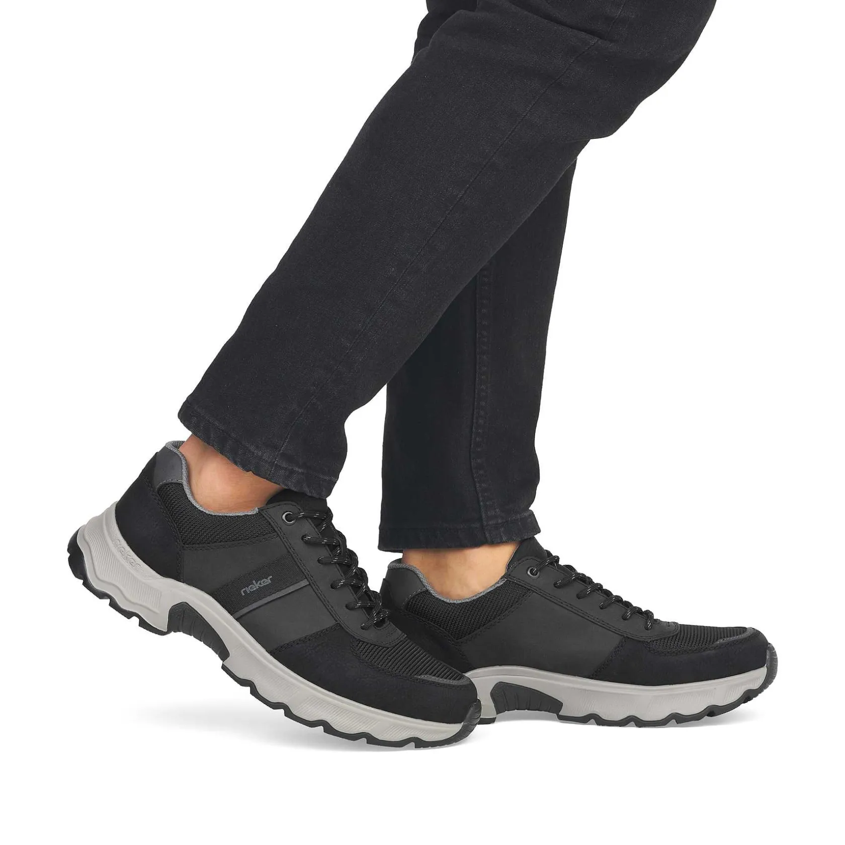 Rieker Low Shoes & Slippers-Men'S Lace-Up Shoes Asphalt Black
