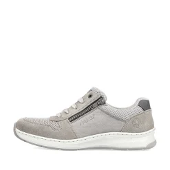 Rieker Low Shoes & Slippers-Men'S Lace-Up Shoes Moon Grey