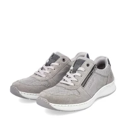 Rieker Low Shoes & Slippers-Men'S Lace-Up Shoes Moon Grey