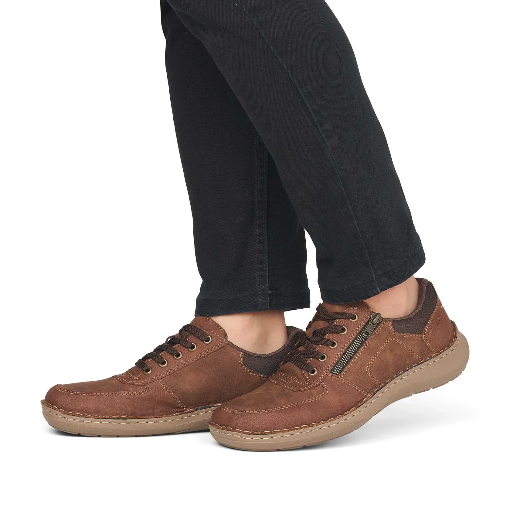 Rieker Low Shoes & Slippers-Men'S Lace-Up Shoes Coffee Brown