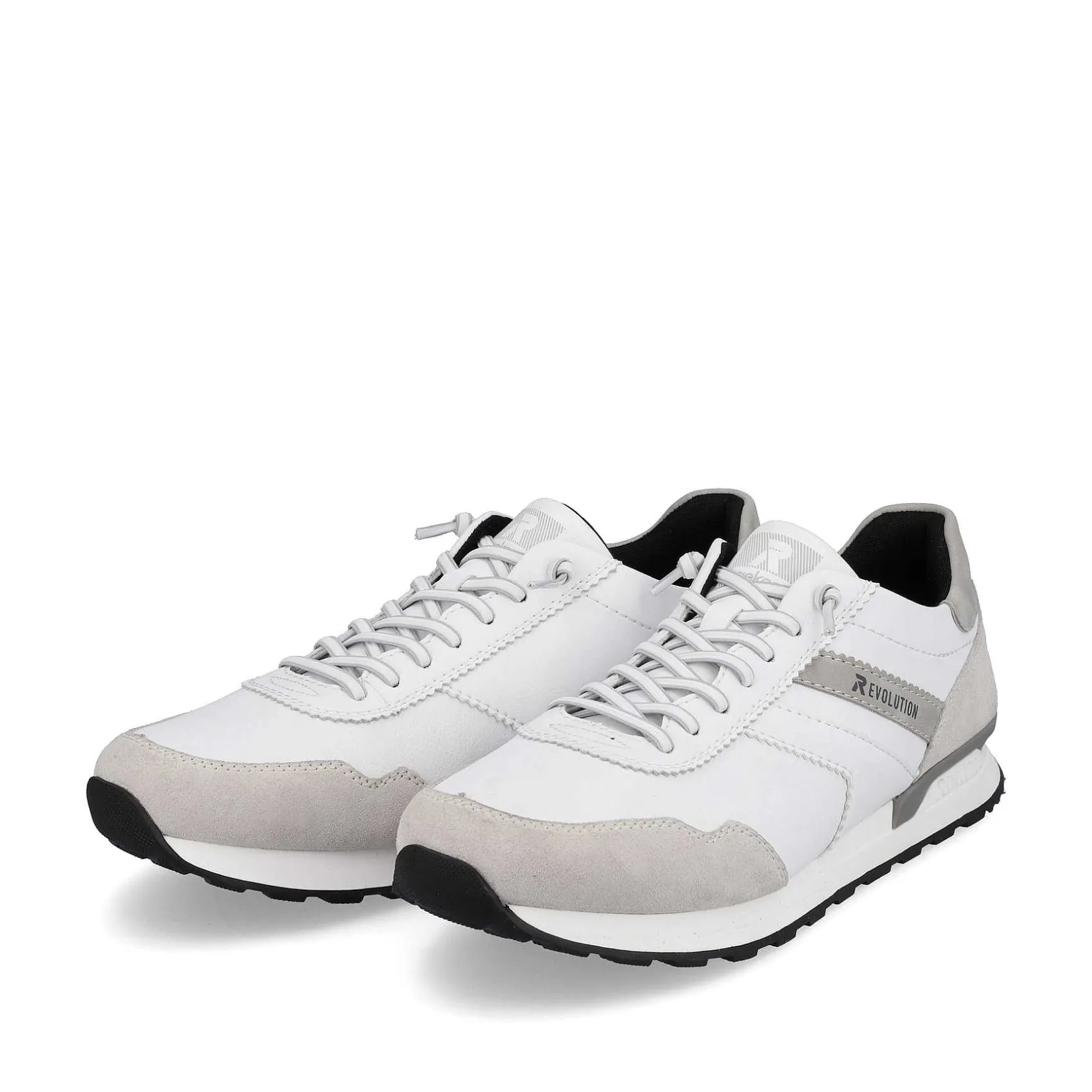 Rieker Sneakers-Men'S Low Sneaker Brilliant-White Graphite-Grey