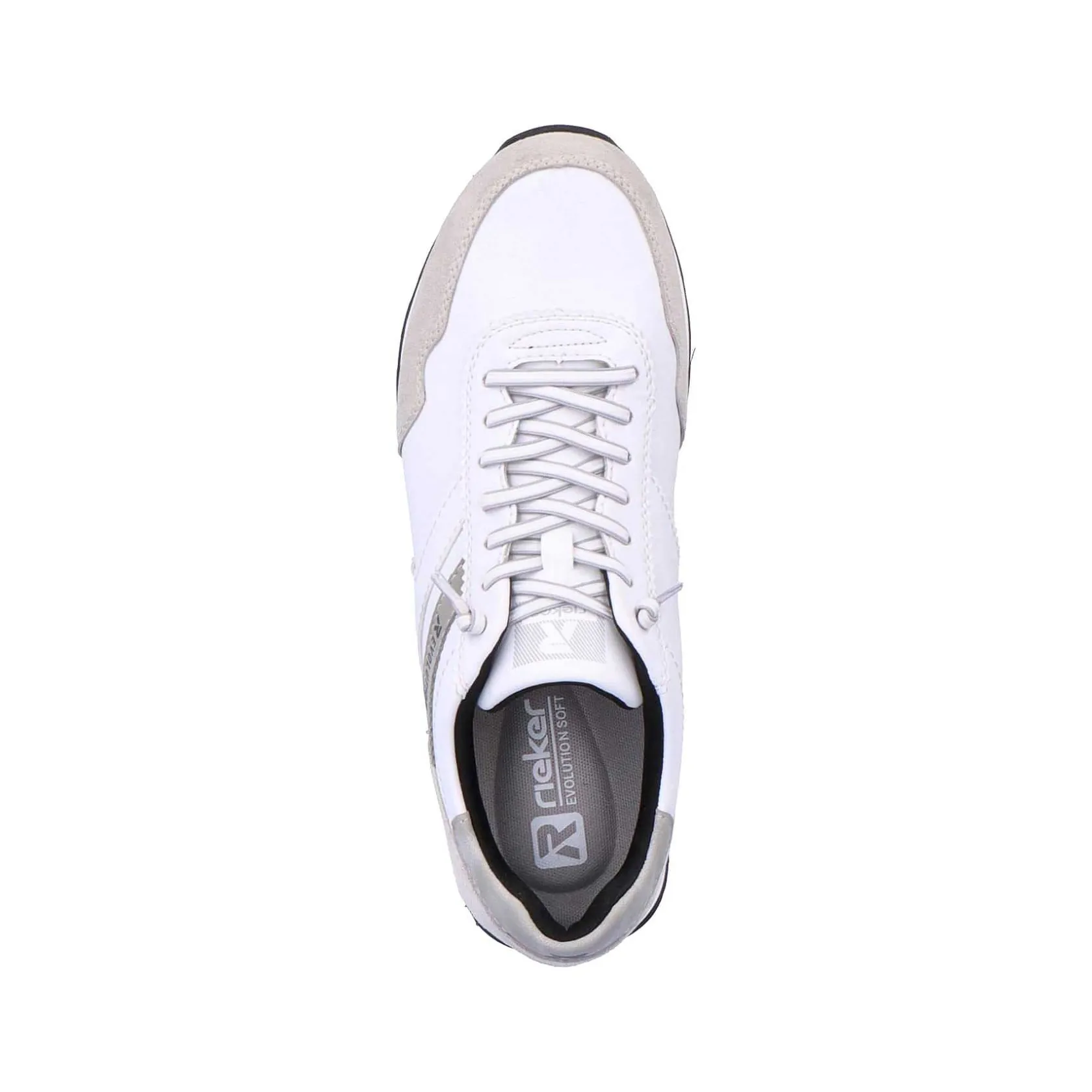 Rieker Sneakers-Men'S Low Sneaker Brilliant-White Graphite-Grey