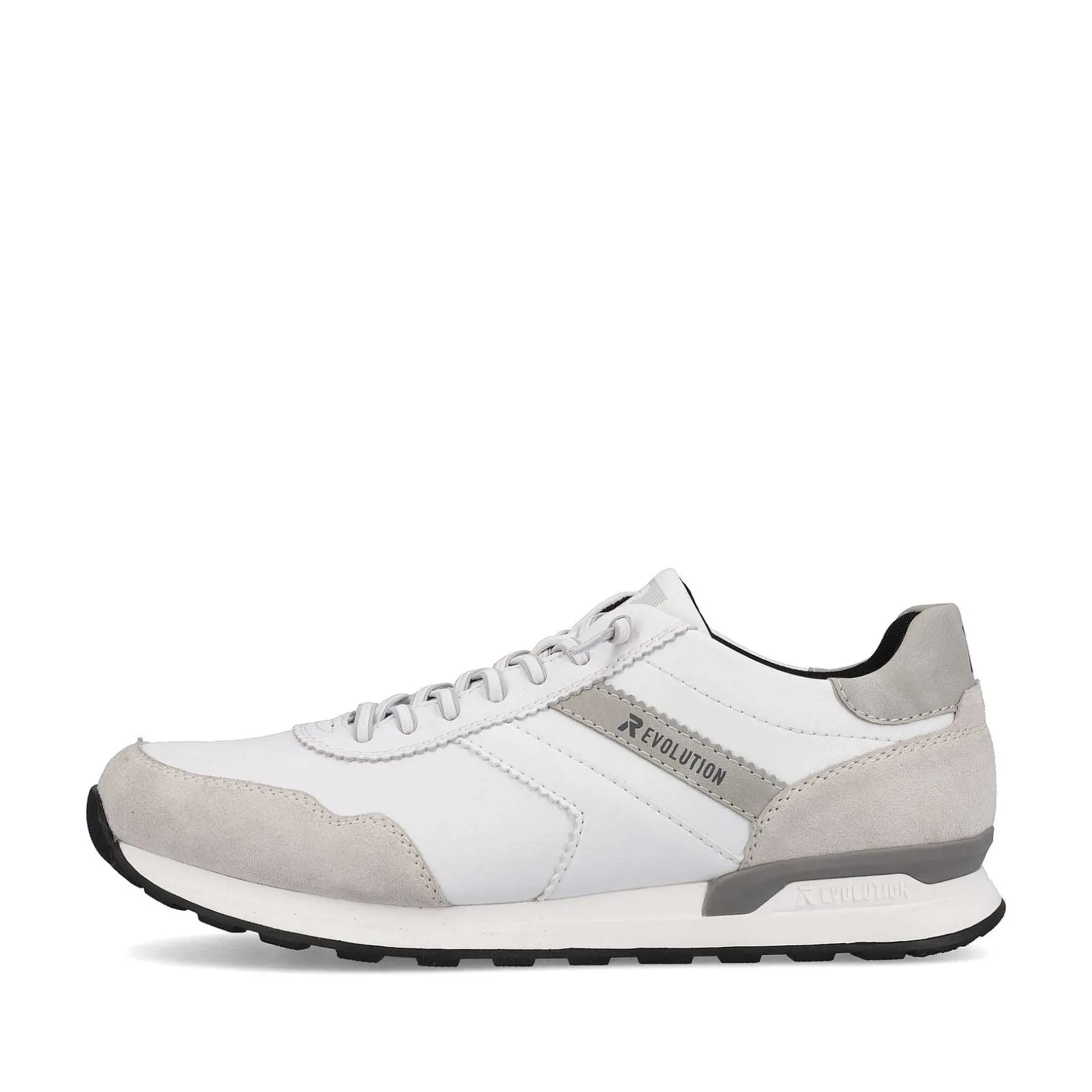 Rieker Sneakers-Men'S Low Sneaker Brilliant-White Graphite-Grey
