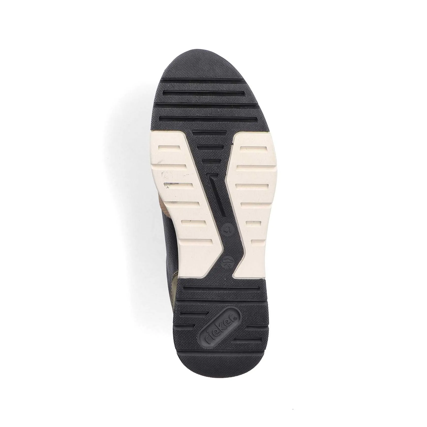 Rieker Sneakers-Men'S Low Sneaker Black-Beige-Green