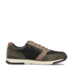 Rieker Sneakers-Men'S Low Sneaker Black-Beige-Green