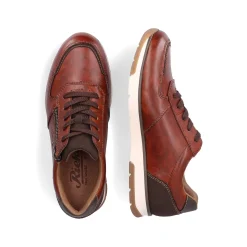 Rieker Business Shoes-Men'S Low Sneaker Red Brown