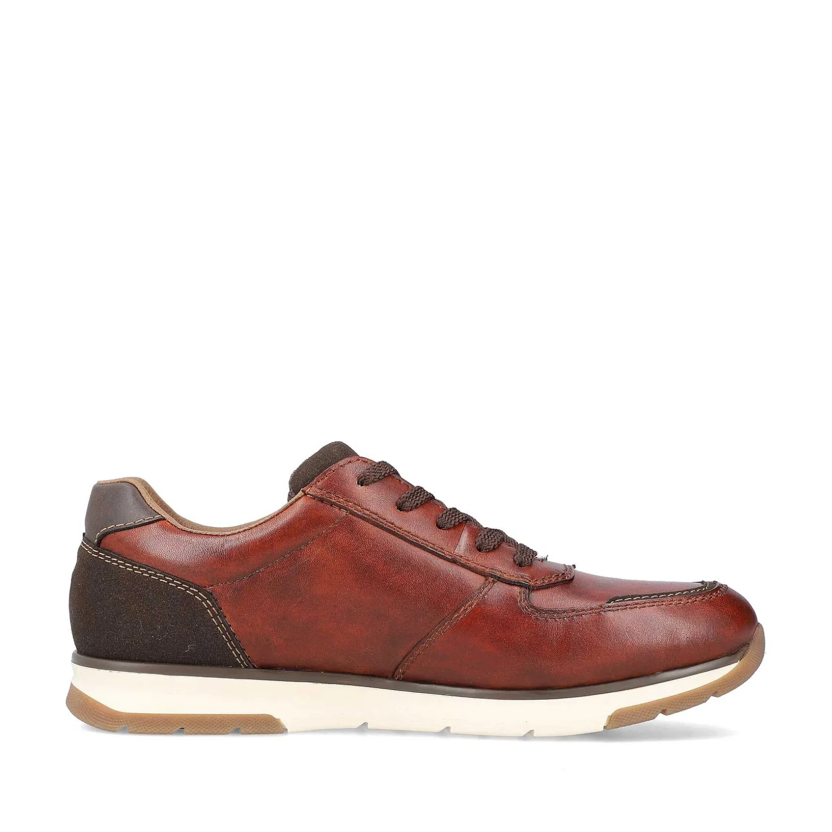Rieker Business Shoes-Men'S Low Sneaker Red Brown