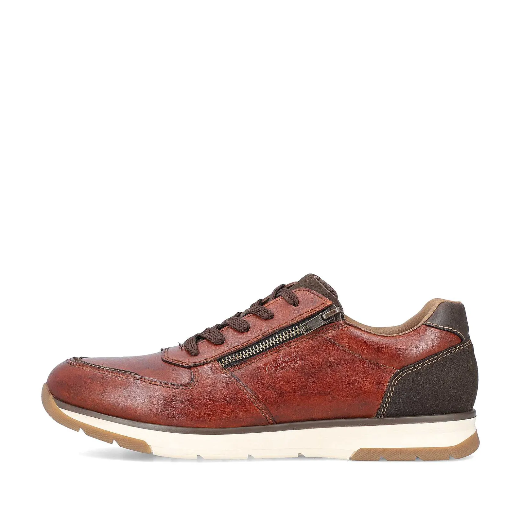 Rieker Business Shoes-Men'S Low Sneaker Red Brown