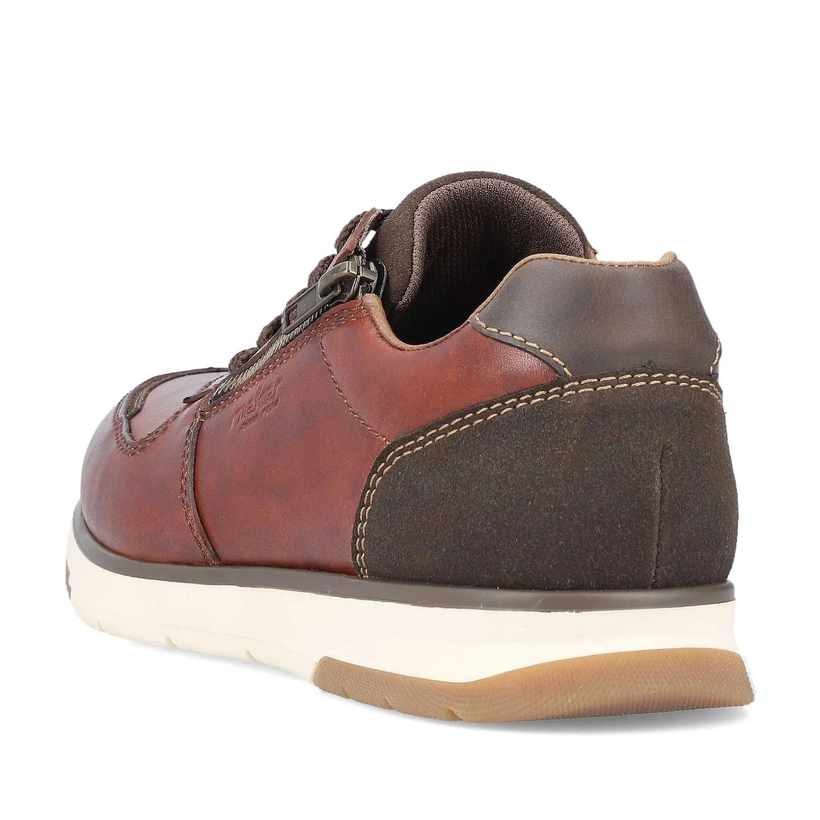Rieker Business Shoes-Men'S Low Sneaker Red Brown