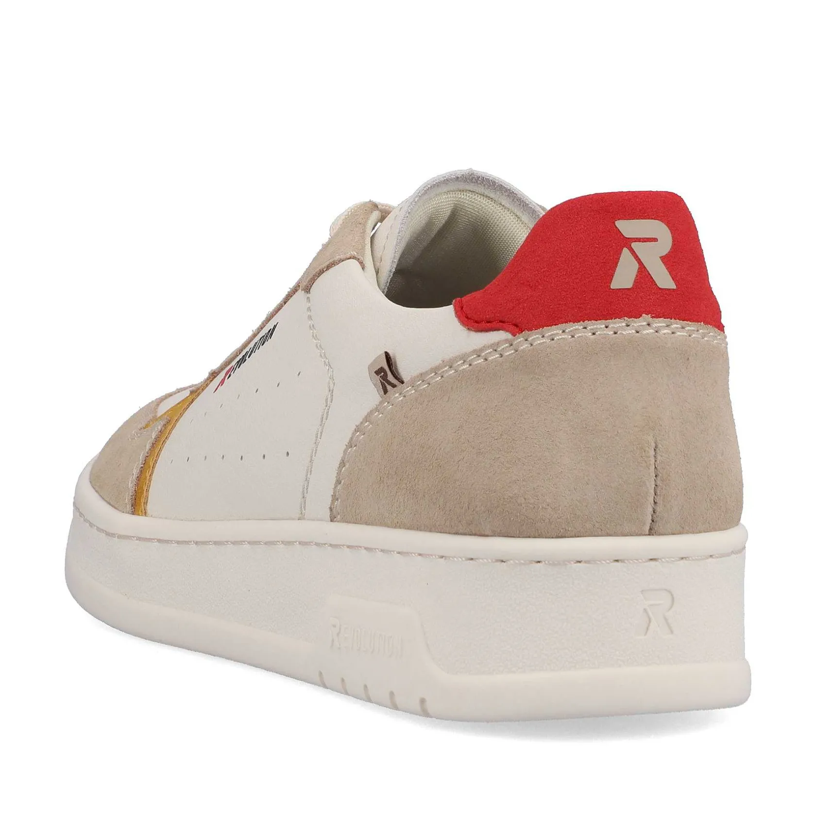 Rieker Sporty Styles-Men'S Low Sneaker Vanilla-White Clay-Beige