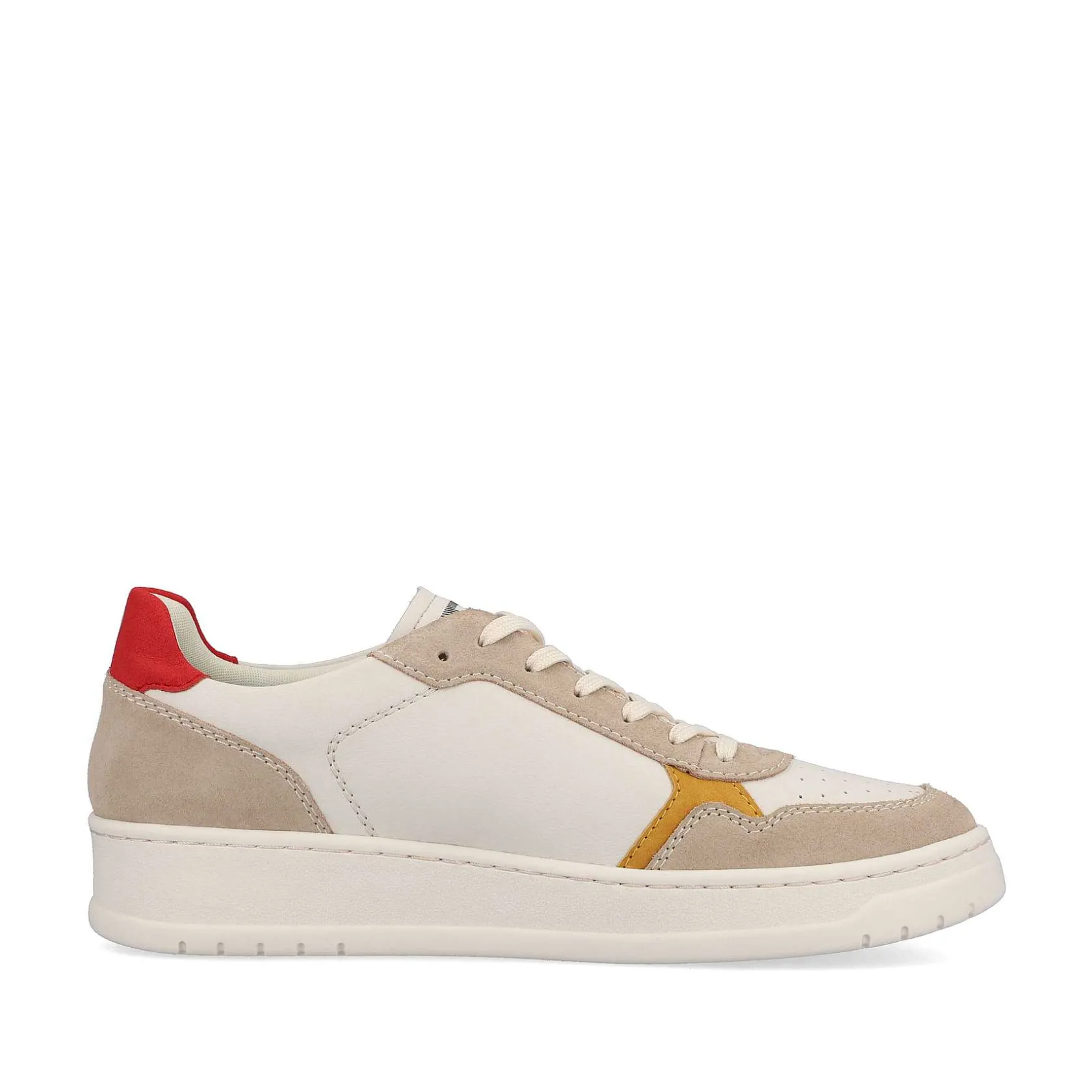 Rieker Sporty Styles-Men'S Low Sneaker Vanilla-White Clay-Beige