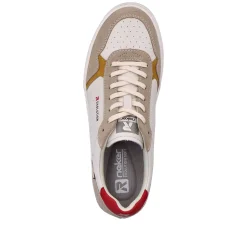 Rieker Sporty Styles-Men'S Low Sneaker Vanilla-White Clay-Beige