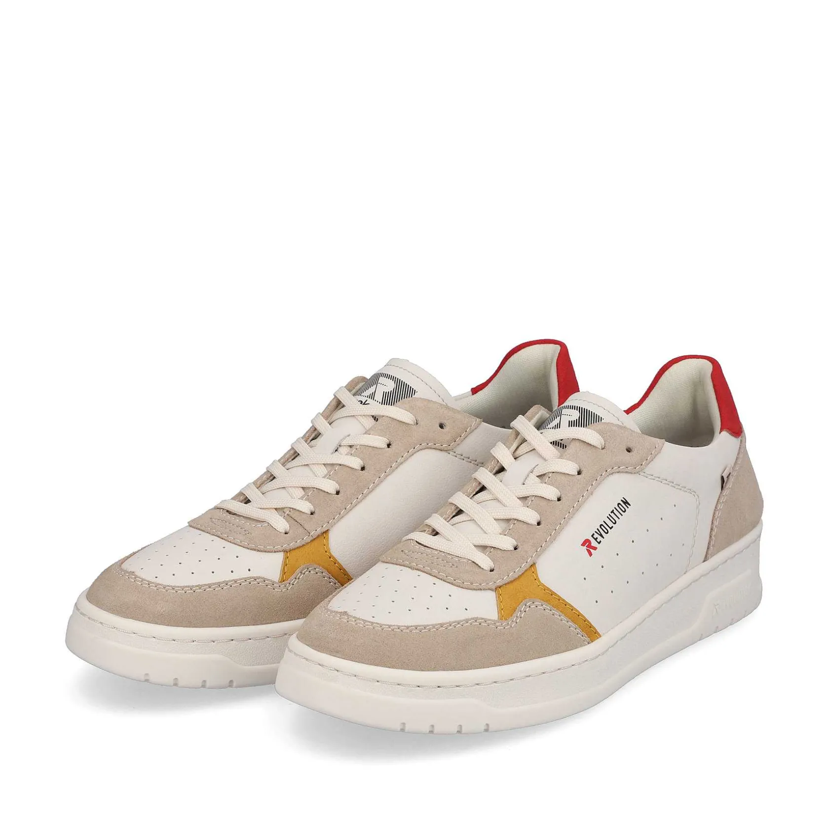 Rieker Sporty Styles-Men'S Low Sneaker Vanilla-White Clay-Beige