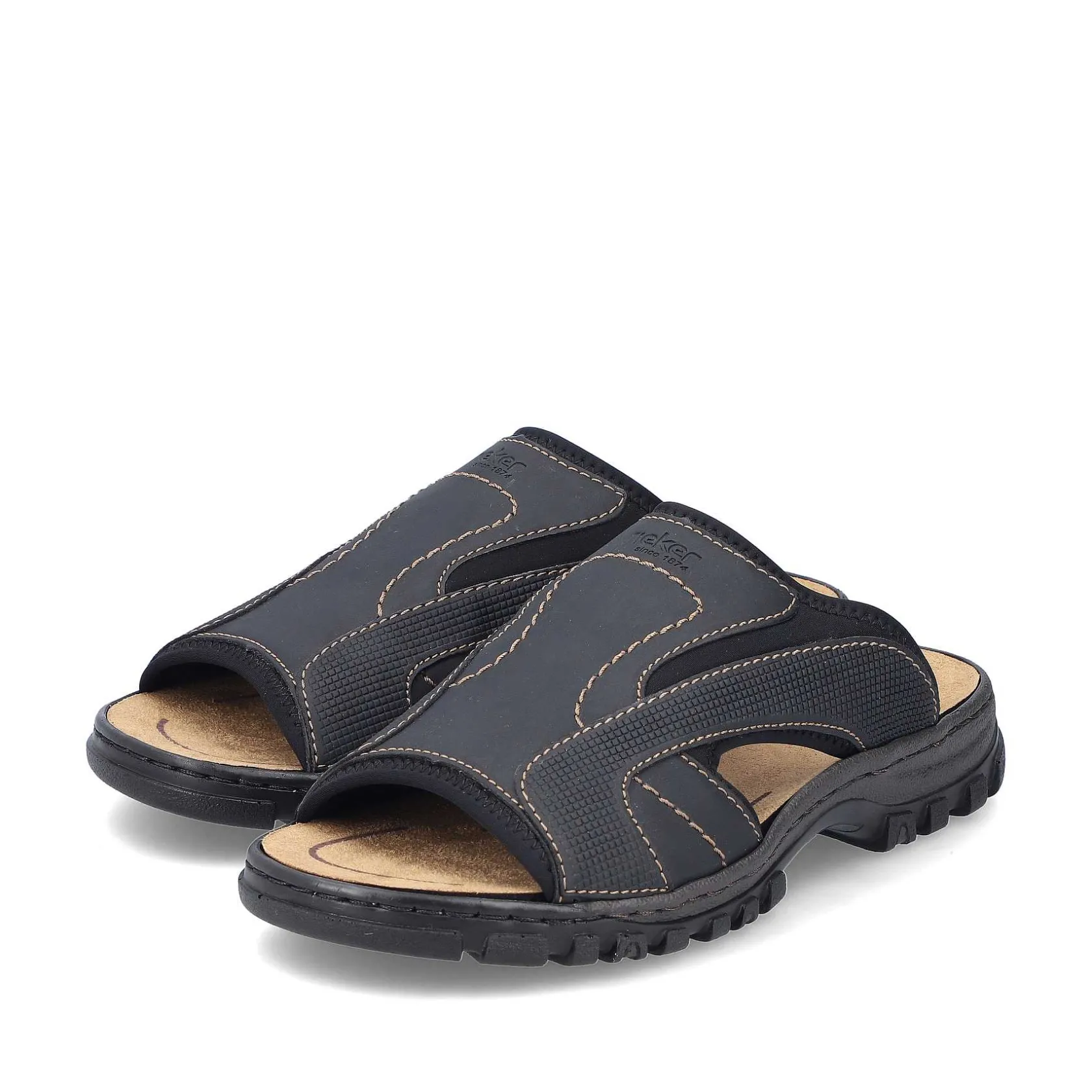 Rieker Mules & Slippers-Men'S Mules Black Gray
