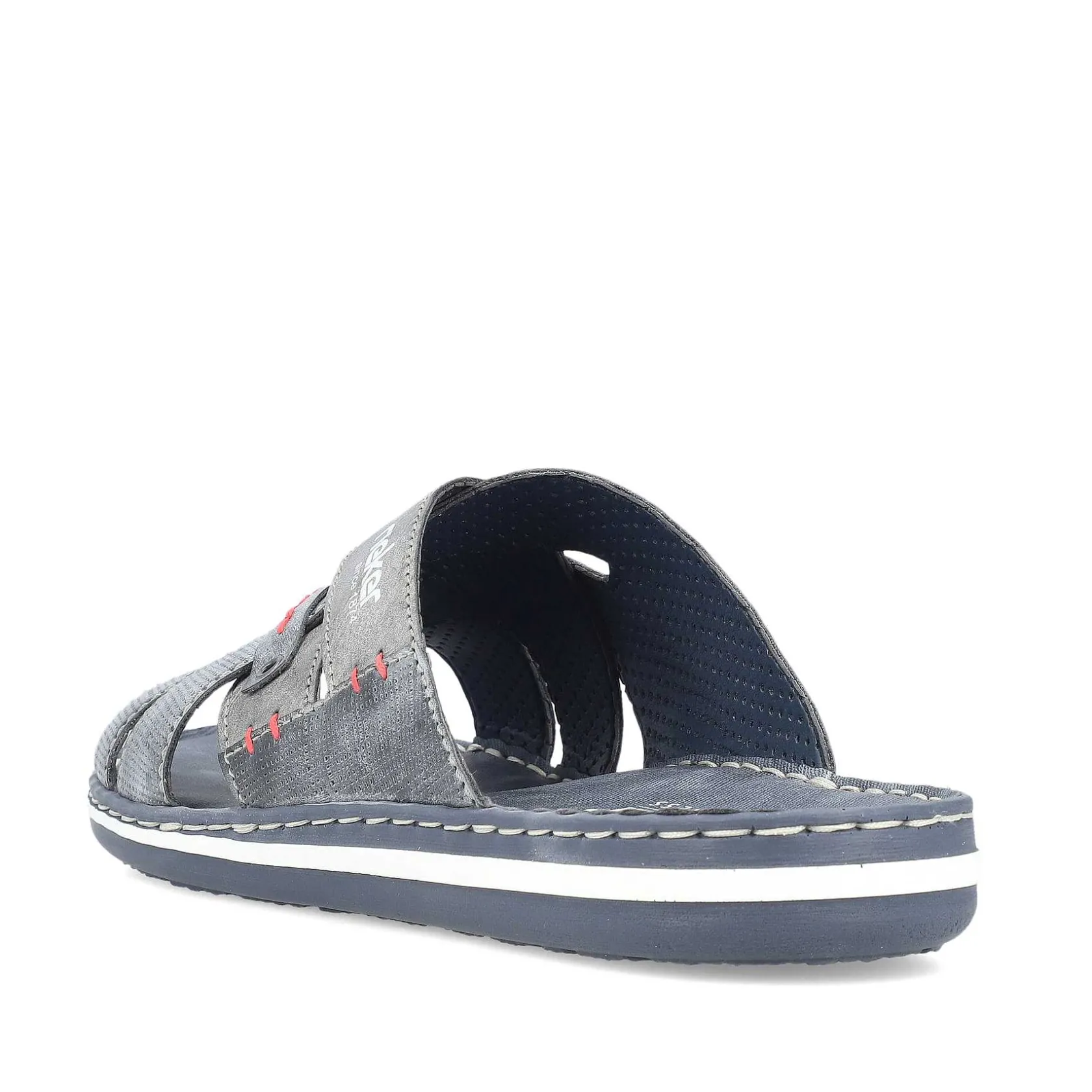 Rieker Summer Shoes-Men'S Mules Blue Gray