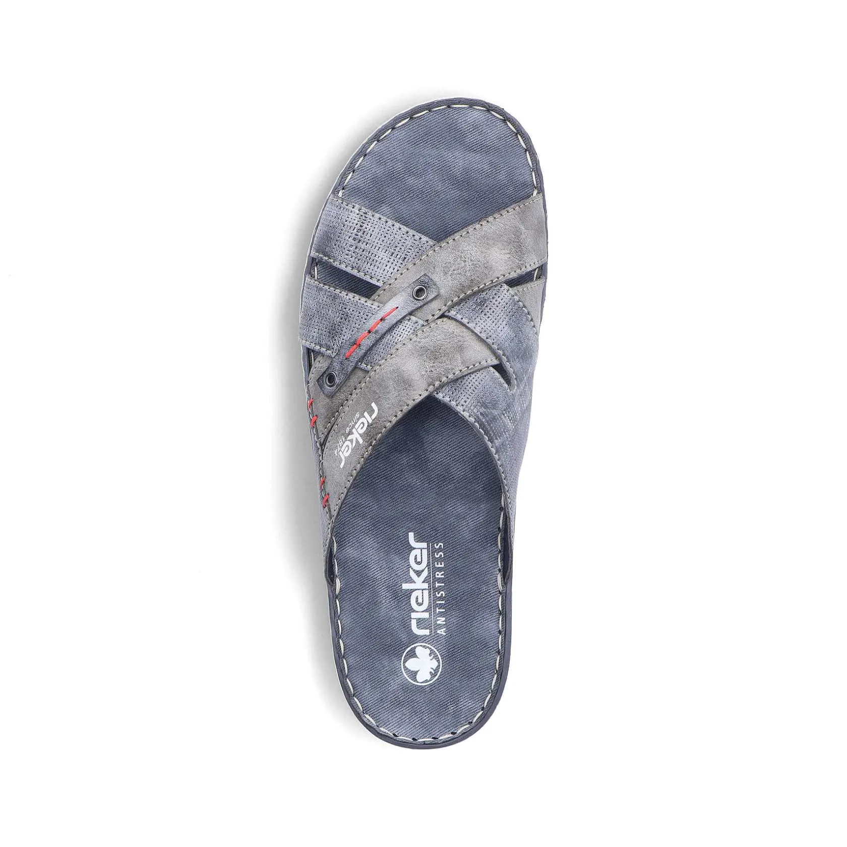Rieker Summer Shoes-Men'S Mules Blue Gray