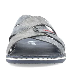 Rieker Summer Shoes-Men'S Mules Blue Gray