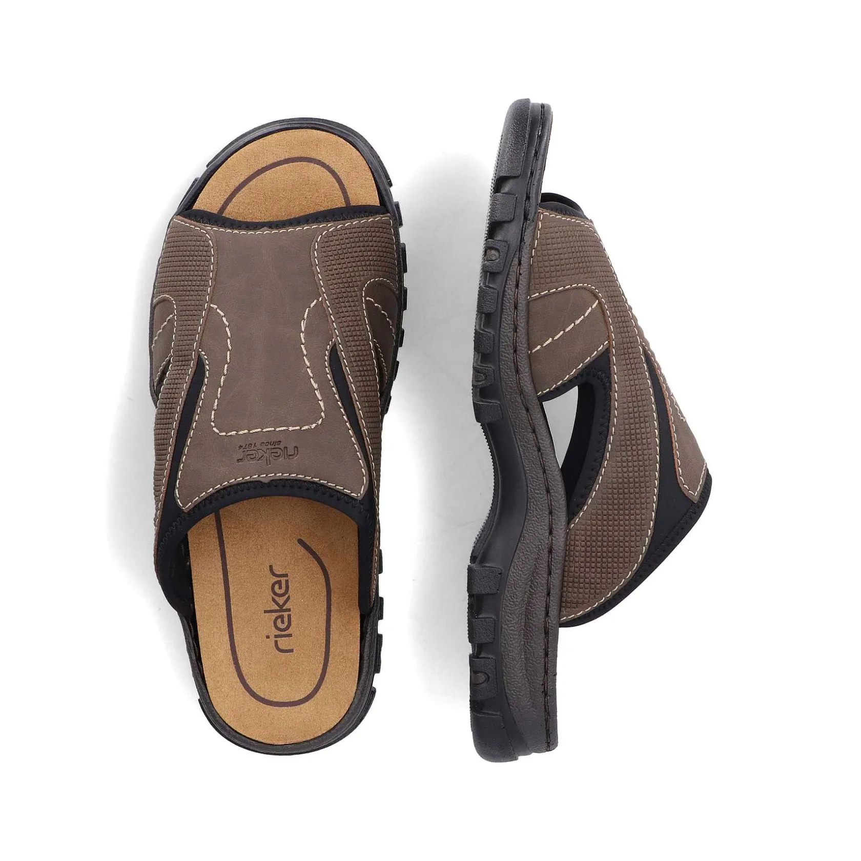 Rieker Mules & Slippers-Men'S Mules Brown Gray