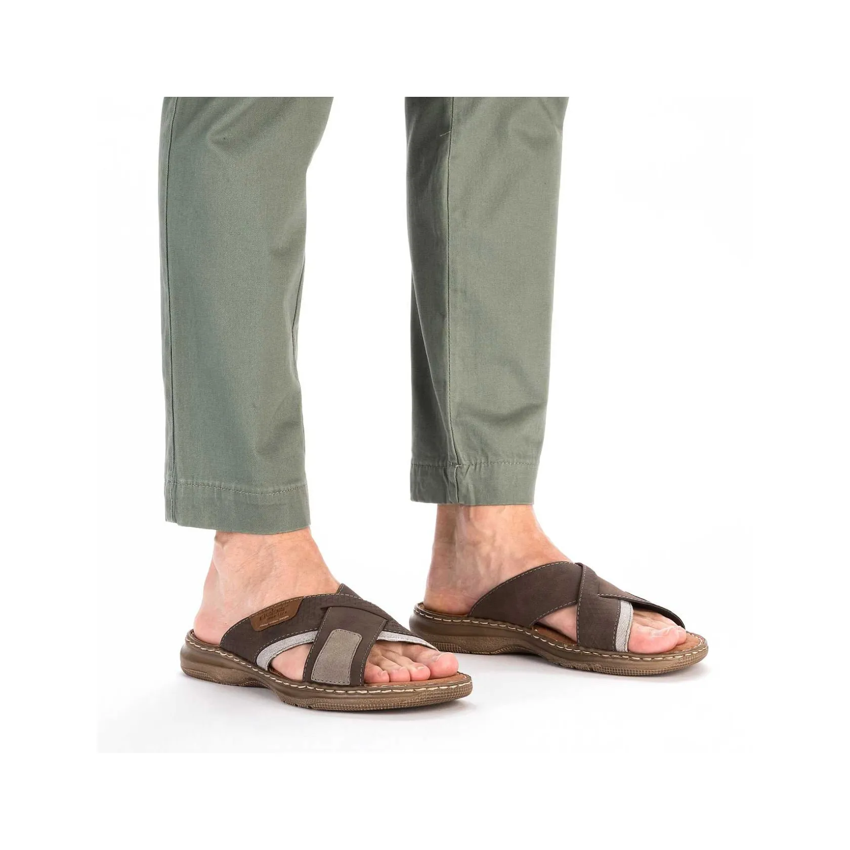 Rieker Mules & Slippers-Men'S Mules Brown Gray