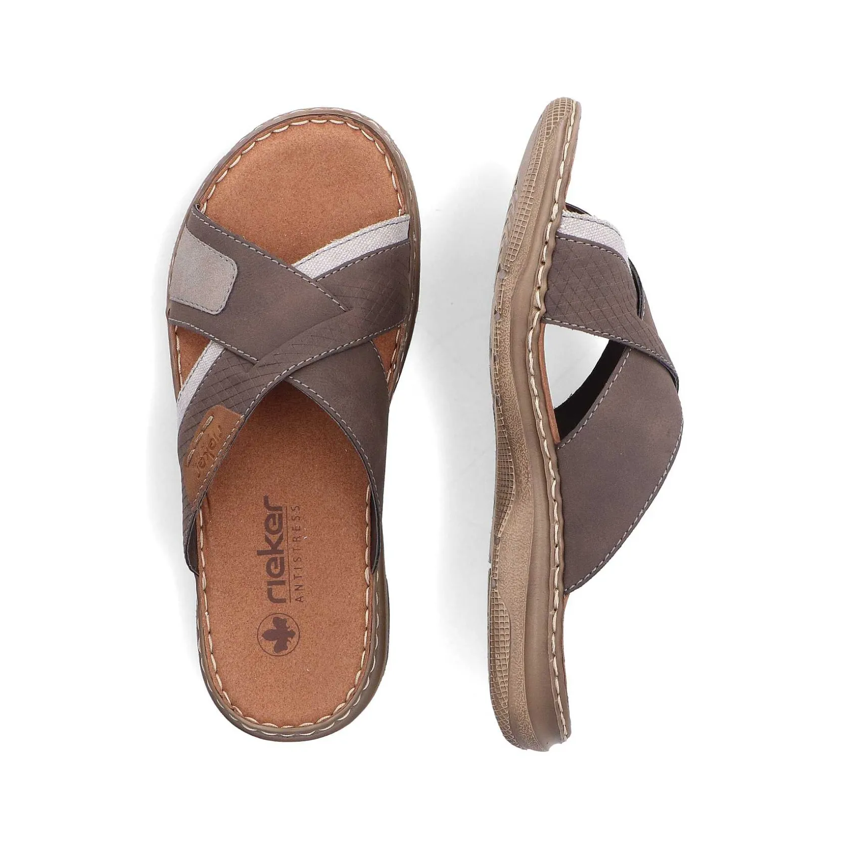 Rieker Mules & Slippers-Men'S Mules Brown Gray