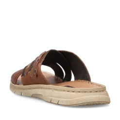 Rieker Summer Shoes-Men'S Mules Chestnut Brown