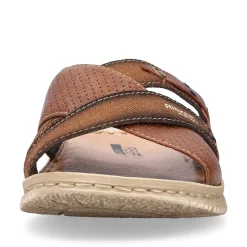 Rieker Summer Shoes-Men'S Mules Chestnut Brown