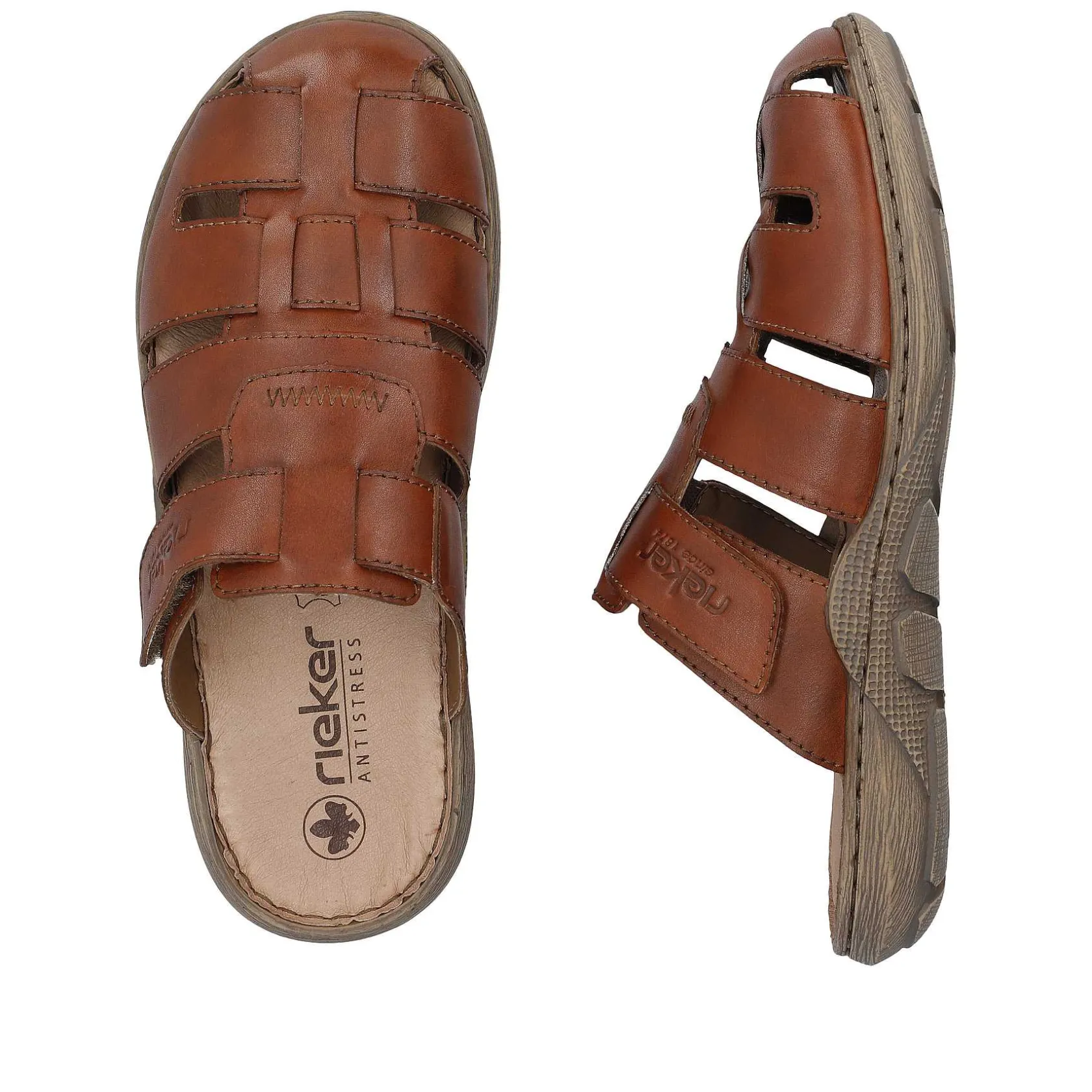Rieker Mules & Slippers-Men'S Mules Chestnut Brown