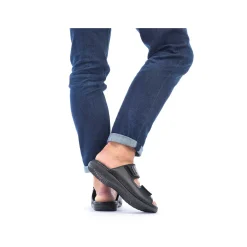 Rieker Mules & Slippers-Men'S Mules Glossy Black