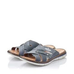 Rieker Summer Shoes-Men'S Mules Navy Blue