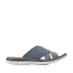 Rieker Summer Shoes-Men'S Mules Navy Blue
