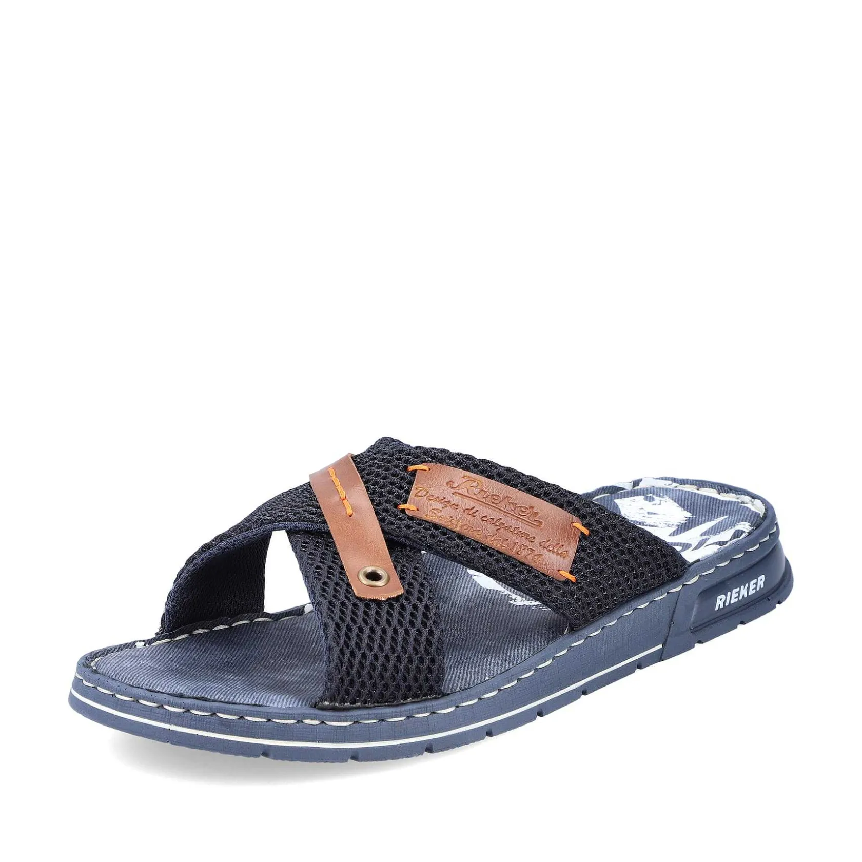 Rieker Mules & Slippers-Men'S Mules Pacific Blue-Brown